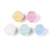 Flocking Opaque Acrylic Twist Beads OACR-T030-14M-B-3