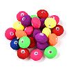 Spray Painted Acrylic Beads ACRP-N003-05-1