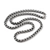 304 Stainless Steel Box Chain Necklaces NJEW-K378-17C-AS-2