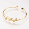 Brass Cuff Bangle BJEW-P168-B17-1