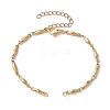 304 Stainless Steel Bar Link Chain Bracelet Making AJEW-JB01245-01-1