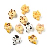 10Pcs 5 Colors Cartoon Cat-shape Doughnut Resin Lapel Pin Backs JEWB-CJ0003-07-8