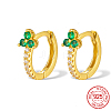 Real 18K Gold Plated 925 Sterling Silver Micro Pave Cubic Zirconia Hoop Earrings JU6681-3-1