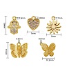20Pcs 5 Styles Brass Charms KK-SZ0001-45-2
