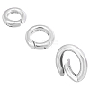 3Pcs 3 Styles 925 Sterling Silver Spring Gate Rings FIND-PH0023-41-1