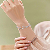 1Pc Flower Alloy Cuff Bangles for Women BJEW-LP0003-43-1