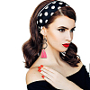 ANATTASOUL 3 Pairs 3 Colors Alloy Flamingo Chandelier Earrings EJEW-AN0004-43-4