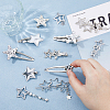 Alloy Alligator Hair Clips OHAR-HS0001-02-3