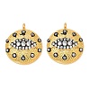 Brass Micro Pave Cubic Zirconia Pendants KK-U058-01G-1