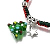 Handmade Lampwork with 304 Stainless Steel Star String Bracelets for Women BJEW-TA00658-3