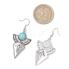 Synthetic Turquoise & Alloy Dangle Earrings EJEW-JE06922-3