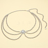Aluminum and Alloy Crystal Rhinestone Sun with Imitation Pearl 3 Layered Waist Chains FS-WG9586B-02-2