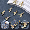 10Pcs Brass Micro Pave Clear Cubic Zirconia Pendants KK-BBC0024-49-6