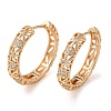 Brass Micro Pave Cubic Zirconia Hoop Earrings EJEW-M238-79KCG-1