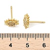 Brass Micro Pave Clear Cubic Zirconia Stud Earrings EJEW-R016-26G-08-5