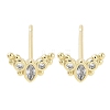 Brass Pave Clear Cubic Zirconia Stud Earring EJEW-S217-G10-1