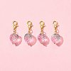 4Pcs Handmade Lampwork Strawberry Pendant Decorations HJEW-FS00041-03-6