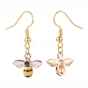 Bee Theme Enamel Dangle Earrings EJEW-JE04808-5