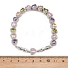 Platinum Tone Brass Micro Pave Cubic Zirconia Tennis Bracelets BJEW-B160-03P-03-5
