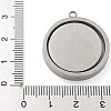 304 Stainless Steel Pendant Cabochon Settings STAS-M084-04P-3