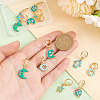 6 Pairs 6 Styles Brass Dangle Leverback Earrings EJEW-PH0001-32-3
