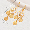 Fashionable Brass Heart Tassel Hoop Earrings JG7155-5