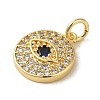 Brass Micro Pave Clear Cubic Zirconia Pendants KK-R162-005B-G-2