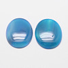 Dyed Oval Natural Blue Agate Cabochons X-G-K020-18x13mm-08-2