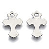 201 Stainless Steel Tiny Cross Charms STAS-R116-090-2