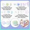 Rainbow Iridescent Plating Acrylic Beads OACR-FS0001-99B-4