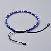 Adjustable Nylon Thread Braided Beads Bracelets X-BJEW-JB04522-07-3