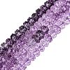 Crackle Transparent Glass Beads Strands GLAA-N068-03A-10-1
