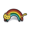 Cartoon Rainbow Cat Alloy Enamel Pin Brooch for Backpack Clothes JEWB-R002-02EB-1