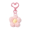 Flower Cotton Pendant Decorations HJEW-JM02911-4