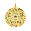 Real 18K Gold Plated Brass Micro Pave Cubic Zirconia Pendants KK-R159-41G-1