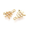 Brass Micro Pave Cubic Zirconia Charms LS-KK-N263-145A-G-2