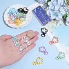 24Pcs 8 Colors Baking Paint Zinc Alloy Swivel Clasps FIND-SC0020-78-3