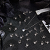 30Pcs 304 Stainless Steel Rhinestone Claw Pendant Settings STAS-BBC0008-35-4
