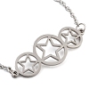 Non-Tarnish Stainless Steel Cable Chain Link Bracelets for Women Men STAS-Z061-01P-08-2