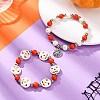 2Pcs Glass & Synthetic Turquoise Beads Stretch Bracelets BJEW-JB12483-04-2