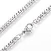 Non-Tarnish 304 Stainless Steel Curb Chain Necklaces NJEW-G271-07P-2