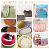   5Pcs 5 Style Flat Round PU Leather Knitting Crochet Bags Nail Bottom Shaper Pad DIY-PH0009-52-7