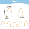 50Pcs Ion Plating(IP) 304 Stainless Steel Earring Hooks STAS-UN0058-58-5