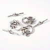   Leaf Tibetan Silver Toggle Clasps TIBE-PH0026-07AS-RS-4