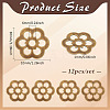 12Pcs Brass Flat Washers KK-PH0013-58AB-2