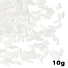 10G Transparent Colours Rainbow Glass Bugle Beads GLAA-YW0004-56C-1