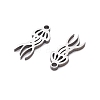 201 Stainless Steel Charms STAS-V001-09-2