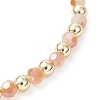 Glass Beads Stretch Bracelets for Women BJEW-JB13308-02-4