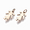 304 Stainless Steel Charms STAS-S116-059RG-2