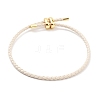 Braided Round Imitation Leather Bracelets Making BJEW-H610-03G-08-1